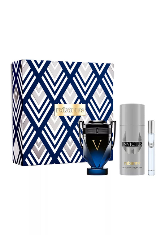 Set Paco Rabanne Invictus Victory Elixir 100ml + Perfumero 10ml + Desosorante 150ml