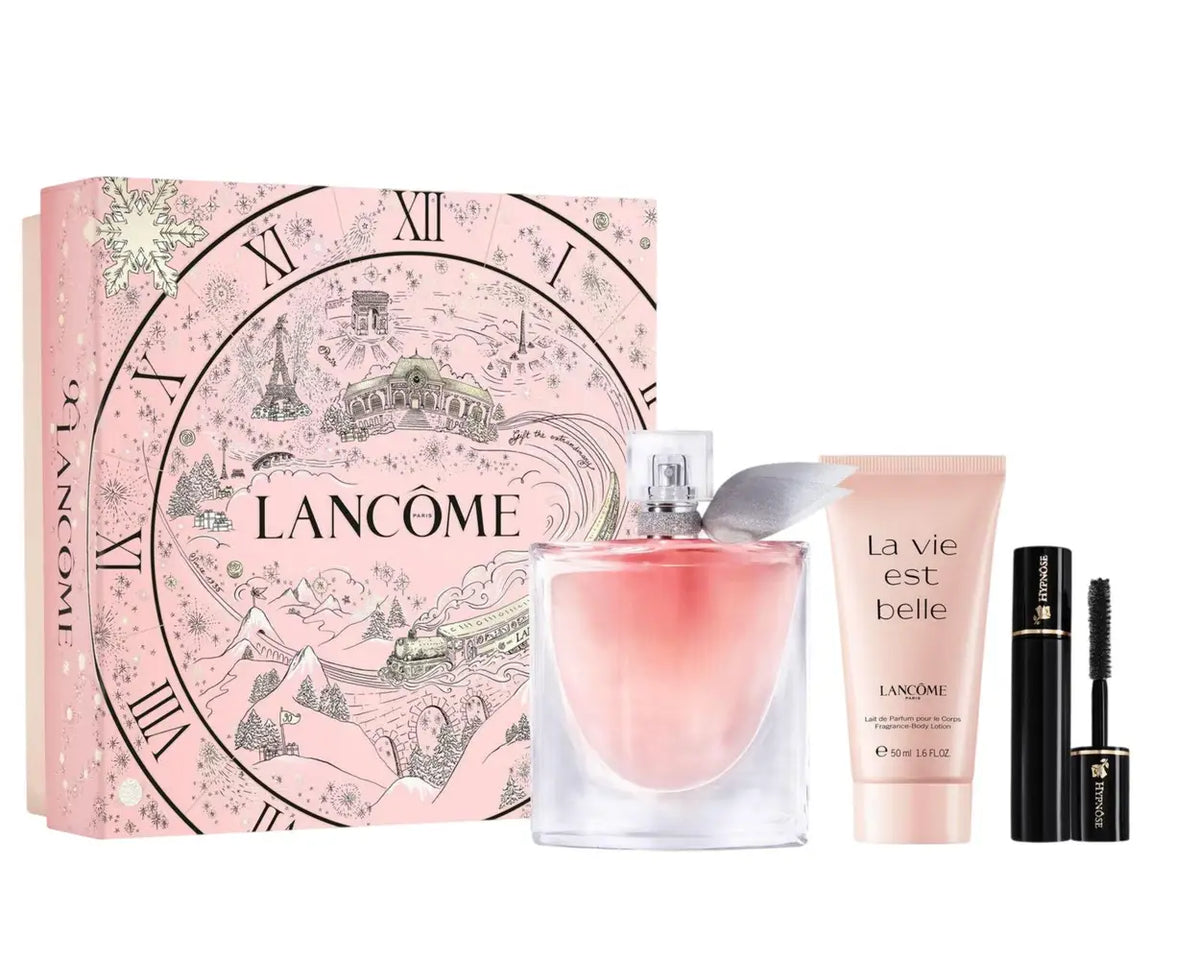 Set La Vie Est Belle 100ml + Body Lotion + Hypnôse Mascara Dama.